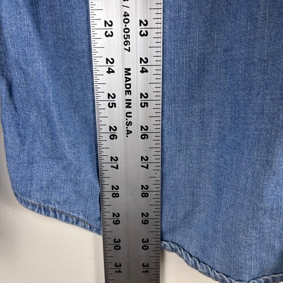 Levi's Shirt Men XL Blue Denim Pearl Snap Button Up Sawtooth Pocket Cowboy Rodeo - Picture 3 of 10